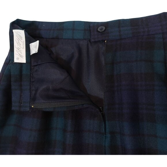 Vintage LORD & TAYLOR Tartan Plaid Pleated Wool Pencil Skirt 10P Preppy Academia - Picture 5 of 8
